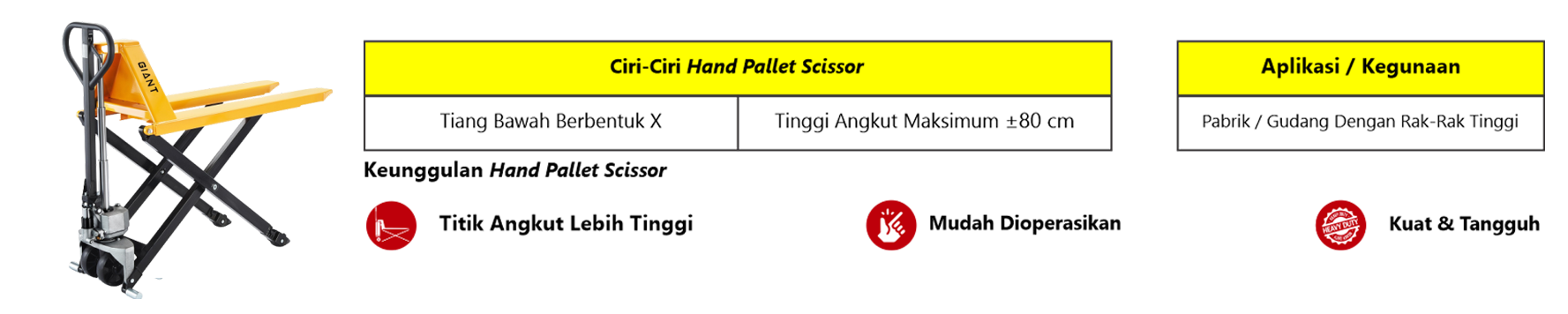 Hand pallet scissor